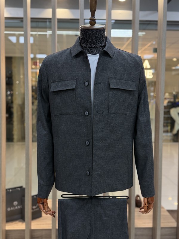  Костюм casual графитовый