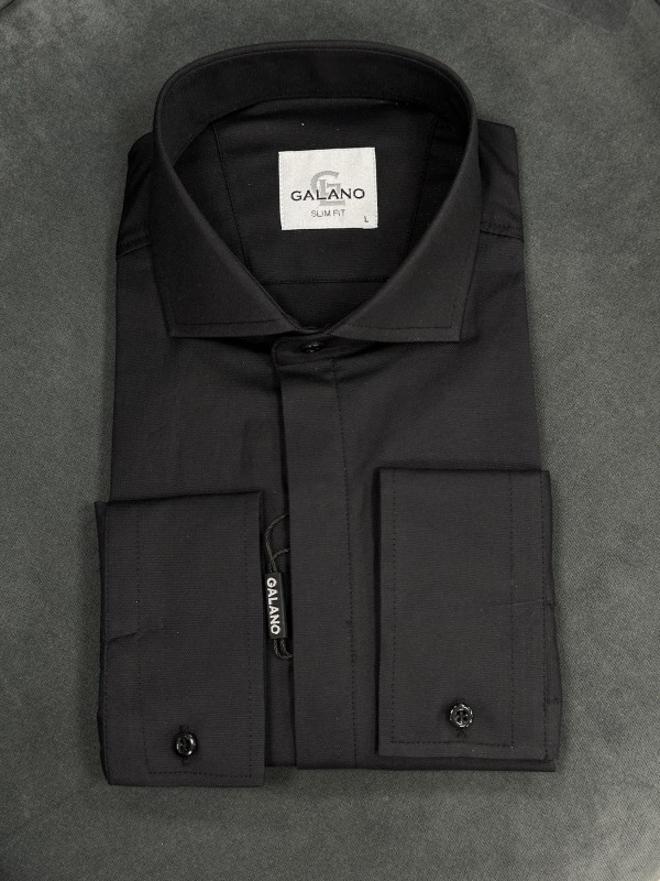 Рубашка черная, ткань фактурная со стрейчем